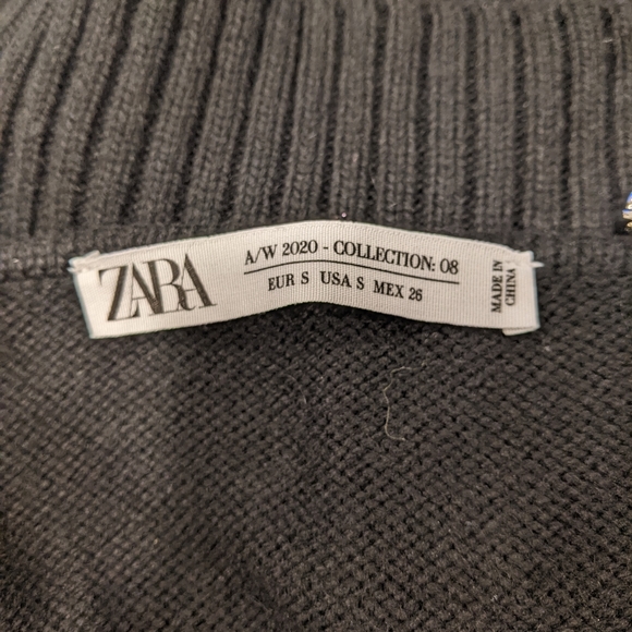 Zara Limited Edition A/W Collection Wool Alpaca Blend Bustier Tank w Chains S - Picture 8 of 9